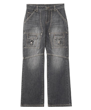 FRONT POCKET DENIM PANTS