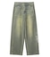 RHINESTONE LOGO LOOSE DENIM PANTS