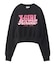FAUX FUR LOGO COMPACT SWEAT TOP