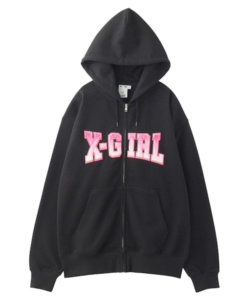 BY X-GIRL FOR X ZIP UP SWEAT HOODIE Mサイズ FAUX FUR LOGO ZIP UP SWEAT HOODIE｜エックスガールのアウトレット