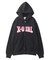 FAUX FUR LOGO ZIP UP SWEAT HOODIE