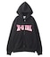 FAUX FUR LOGO ZIP UP SWEAT HOODIE