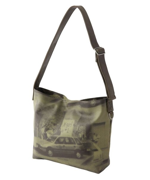 PHOTOGRAPHY FAUX LEATHER SHOULDER BAG