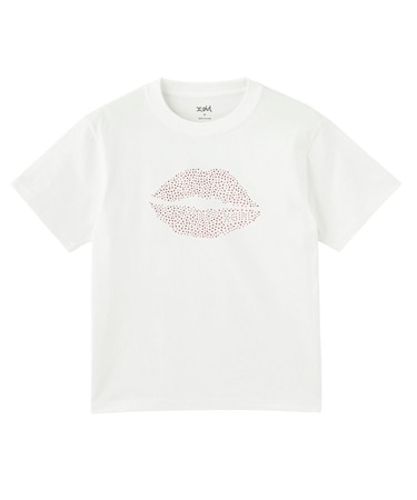 RHINESTONE LIP S/S TEE
