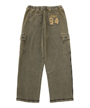 OVERDYED NUMBER PATCH CARGO SWEATPANTS