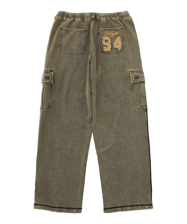 OVERDYED NUMBER PATCH CARGO SWEATPANTS