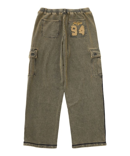 OVERDYED NUMBER PATCH CARGO SWEATPANTS