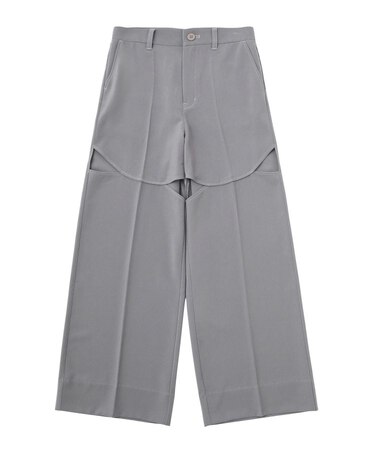 CURVED CUT PANELED PANTS