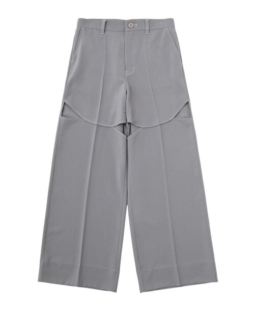 CURVED CUT PANELED PANTS