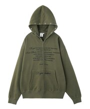 EYELET EMBROIDERY ZIP UP SWEAT HOODIE