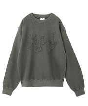 DISTORTED LOGO PATCH FADED SWEAT TOP