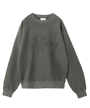 DISTORTED LOGO PATCH FADED SWEAT TOP