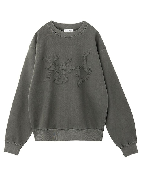 DISTORTED LOGO PATCH FADED SWEAT TOP