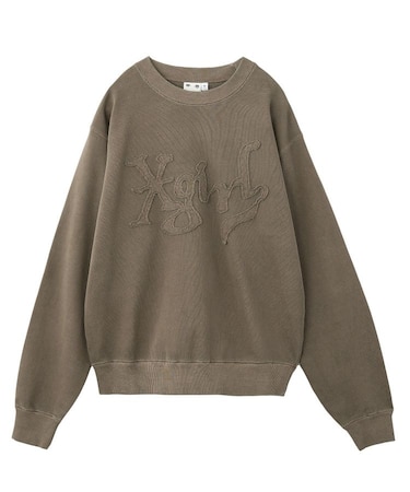 DISTORTED LOGO PATCH FADED SWEAT TOP