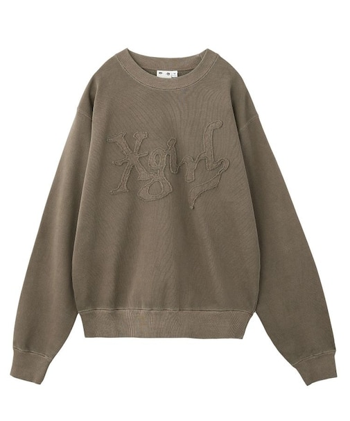 DISTORTED LOGO PATCH FADED SWEAT TOP