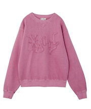 DISTORTED LOGO PATCH FADED SWEAT TOP