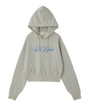 CURSIVE LOGO EMBROIDERY COMPACT SWEAT HOODIE