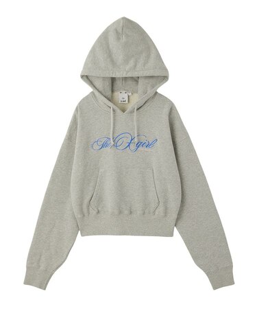 CURSIVE LOGO EMBROIDERY COMPACT SWEAT HOODIE