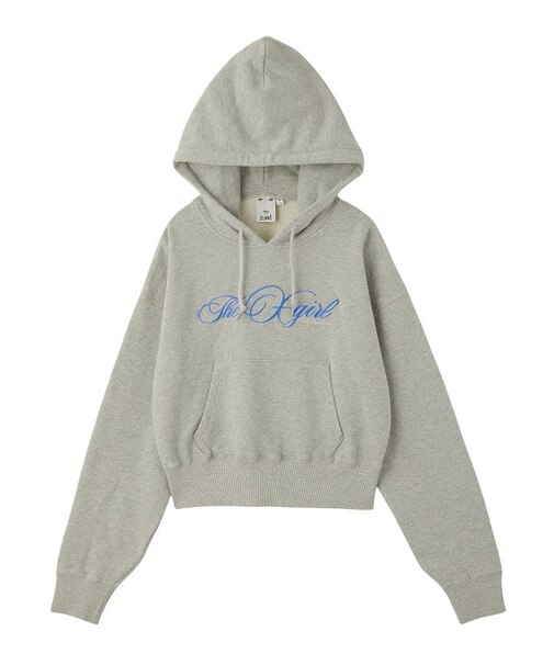 CURSIVE LOGO EMBROIDERY COMPACT SWEAT HOODIE