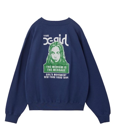 FACE PATCH AND LOGO CREWNECK SWEAT TOP