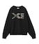 RHINESTONE CAMO LOGO SWEAT TOP