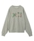 RHINESTONE CAMO LOGO SWEAT TOP