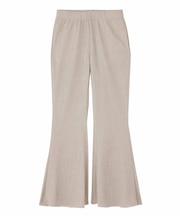 CREPE LETTUCE EDGE FLARE EASY PANTS