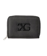 LOGO MARK FAUX LEATHER COIN AND CARD CASE