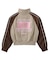 WOVEN MIX SWEAT ZIP UP TOP