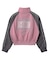 WOVEN MIX SWEAT ZIP UP TOP