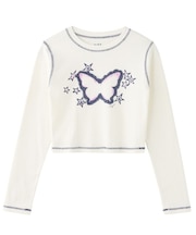 STAR FLUTTER BUTTERFLY L/S BABY TEE