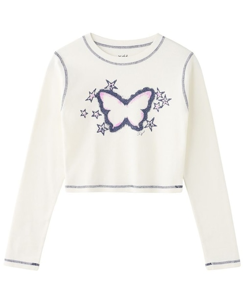 STAR FLUTTER BUTTERFLY L/S BABY TEE