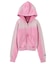 FACE LABEL WASHED COMPACT ZIP UP SWEAT HOODIE