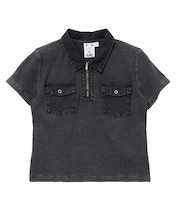 FADED WOVEN MIX TOP