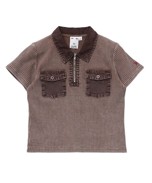 FADED WOVEN MIX TOP