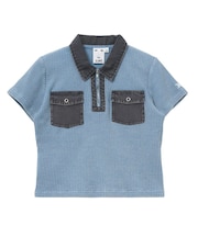 FADED WOVEN MIX TOP