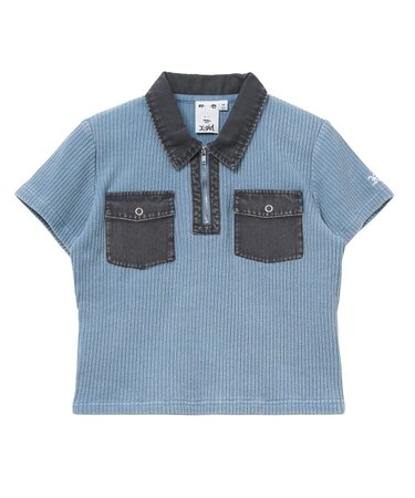 FADED WOVEN MIX TOP