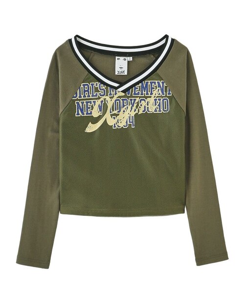 MESH PANELED L/S COMPACT TOP
