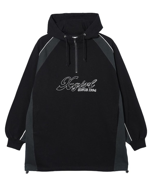 PANELED SWEAT ANORAK DRESS
