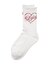 HEART SCRIPT LOGO RIB SOCKS