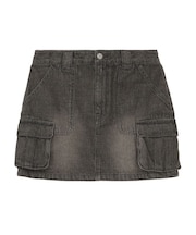 CARGO POCKET DENIM MINI SKIRT