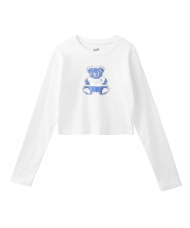 STUFFED BEAR L/S BABY TEE