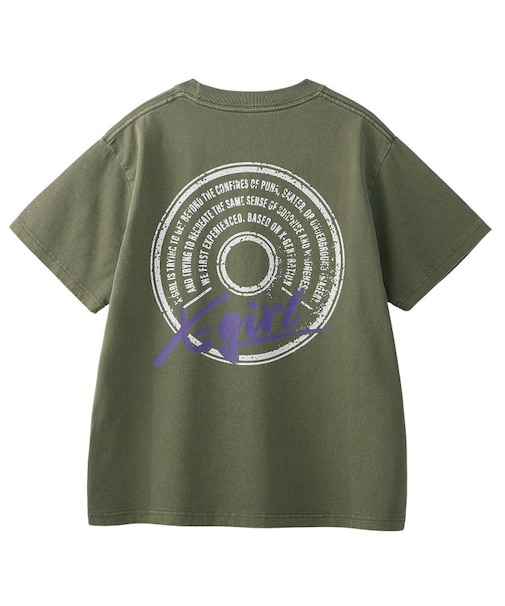 PIGMENT DYED CIRCLE TEXT LOGO S/S TEE