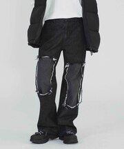 DISTRESSED 2TONE DENIM