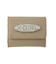 SILVER GLITTER OVAL LOGO BUCKLE MINI WALLET