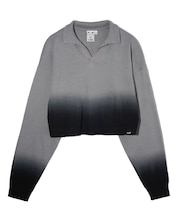DIP DYE CROPED KNIT TOP