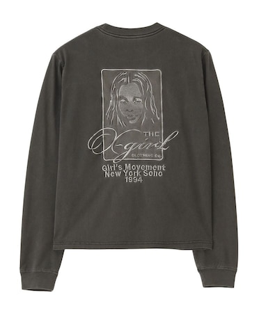 PIGMENT DYED FACE AND LOGO SQUARE PATCH L/S TEE