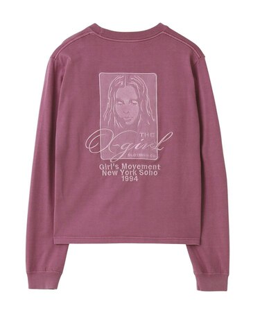 PIGMENT DYED FACE AND LOGO SQUARE PATCH L/S TEE