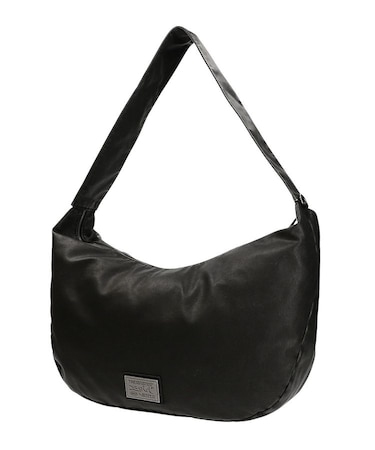METAL PLATE LABEL SHOULDER BAG
