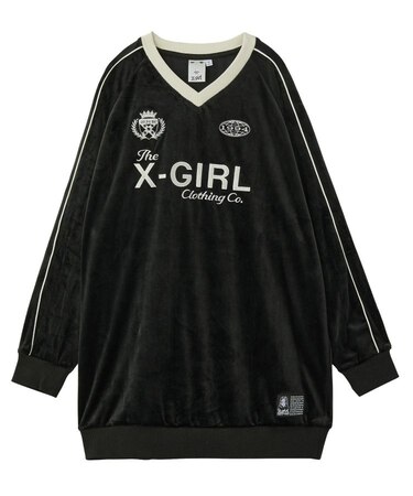 VELOUR GAME SHIRT DRESS